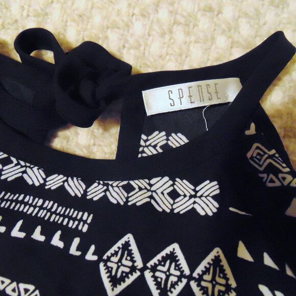 Vintage Soft Grunge Tribal Boho Festival Tank Halter Top | Spence 40” Bust Black - Picture 3 of 7